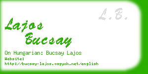 lajos bucsay business card